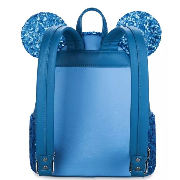 Minnie Mouse Sequined Loungefly Mini Backpack – Hydrangea main image 2